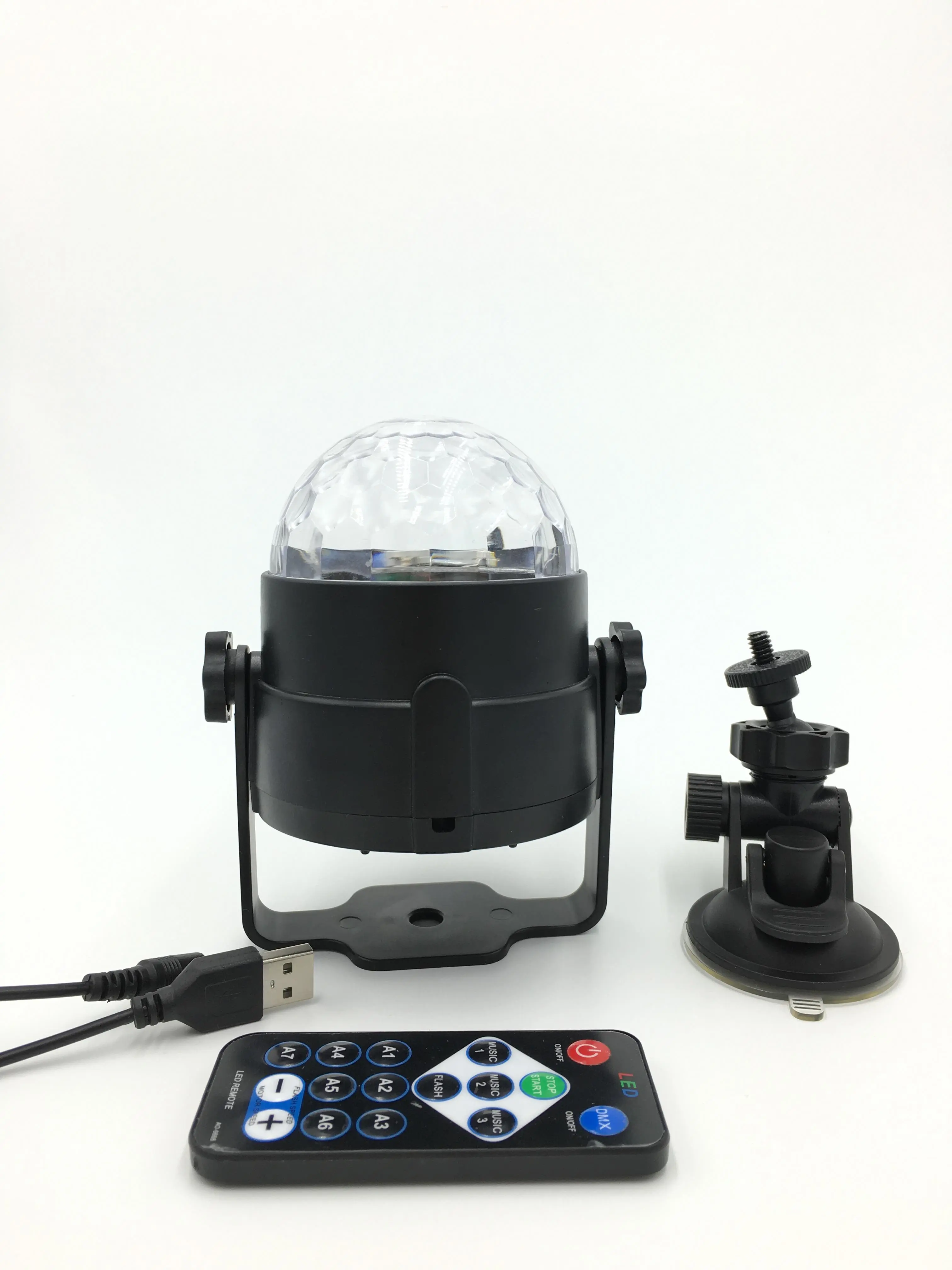 3W RGB LED DJ Disco Stage Crystal Magic Ball Party Lights with Remote Control – image 2
