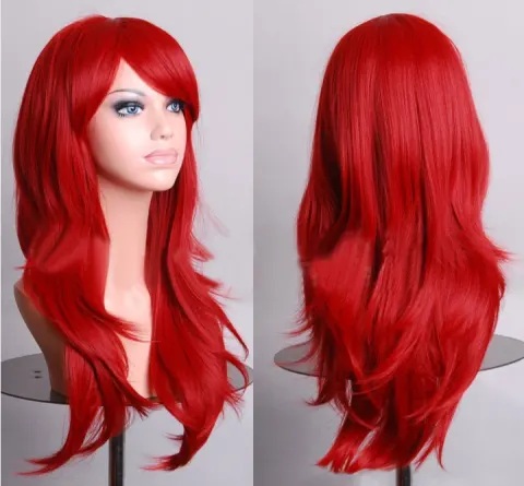 Cos Long Scroll Anime Cosplay Color Wig Gold Models