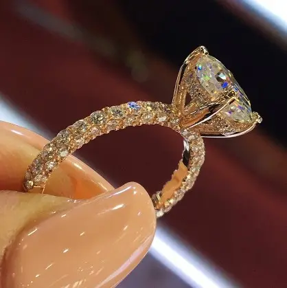 Fashion Women Jewelry Ring Elegant Crystal Rhinestones for Accessories