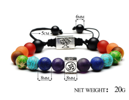 Square alloy 8mm energy beads volcanic lava rock bracelet natural stone white pine couple fashion woven bracelet