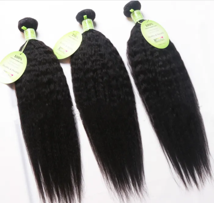 Overseas warehouse Brazil hair curtain wig Brazilian hair kinky Yaki straight - 3Pc 14Inch