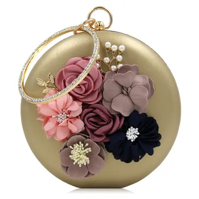 Gorgeous Round Clutches - RED - Gold