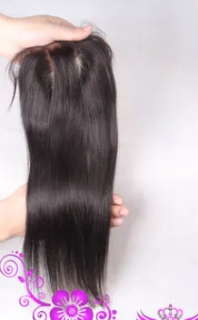 Straight Human Hair Curtain Weft with Closure Wig Accessories