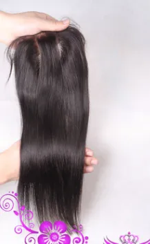 Straight Human Hair Curtain Hair Weft With Closure Wig Accessories Real Hair Block 10Inch - Shop at LoveMi