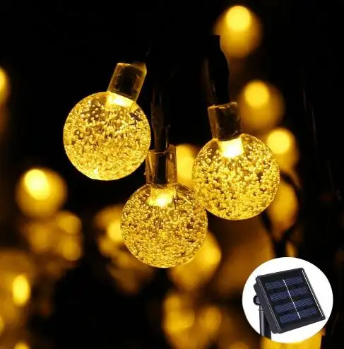 Crystal Solar Power of the Led Lamp String Lights