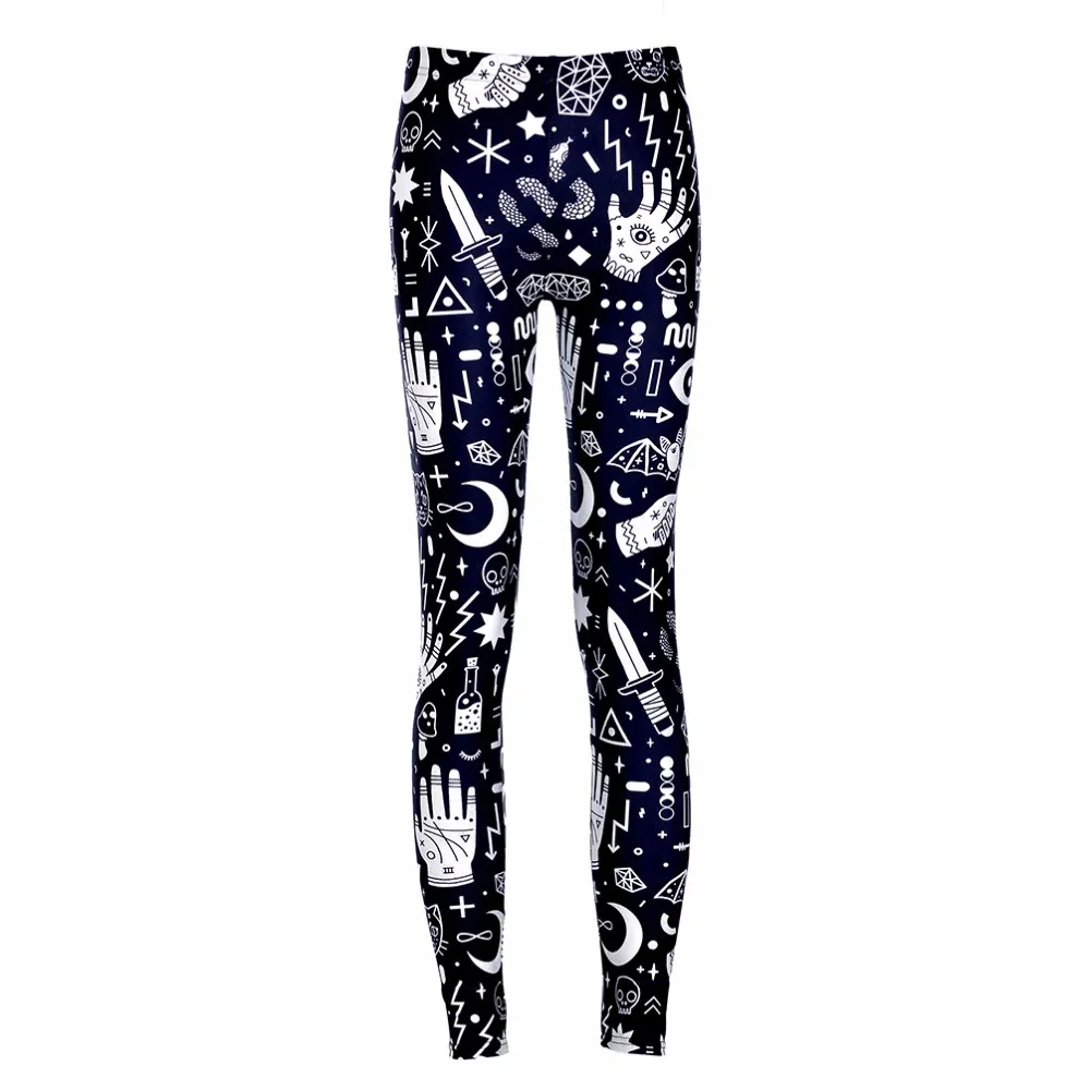 Digital printing leggings tights nine pants women - A-S