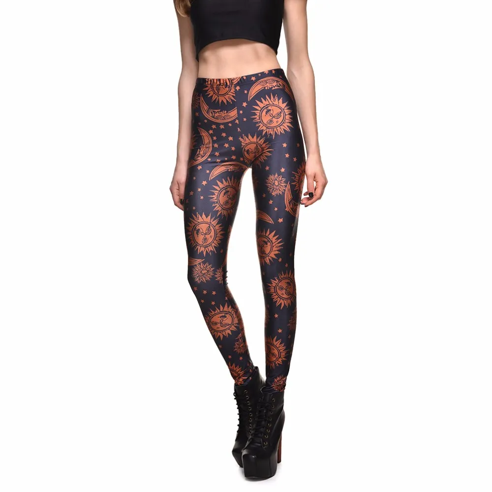 Digital printing leggings tights nine pants women - B-M