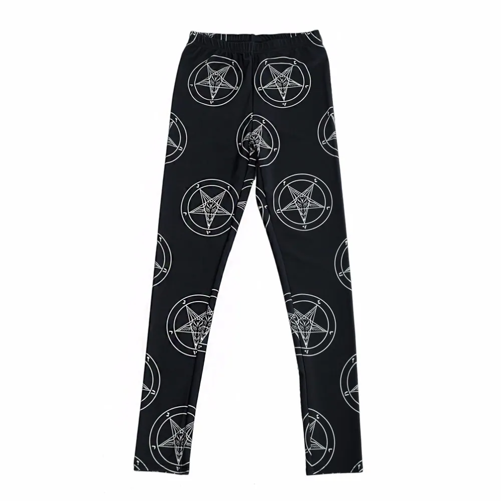 Digital printing leggings tights nine pants women - L-L