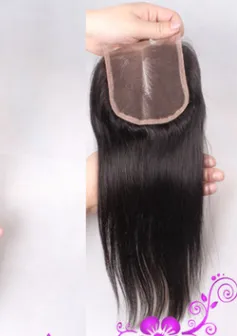 Straight Human Hair Curtain Hair Weft With Closure Wig Accessories Real Hair Block 18Inch 4X4 - Shop at LoveMi