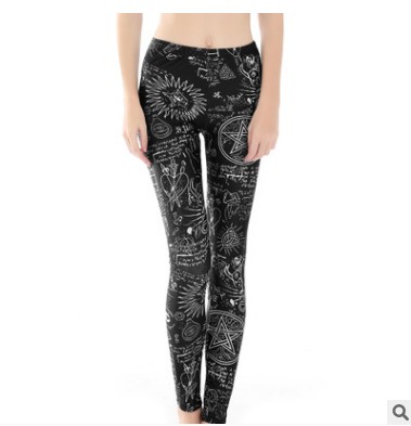 Digital printing leggings tights nine pants women F L - Shop at LoveMi