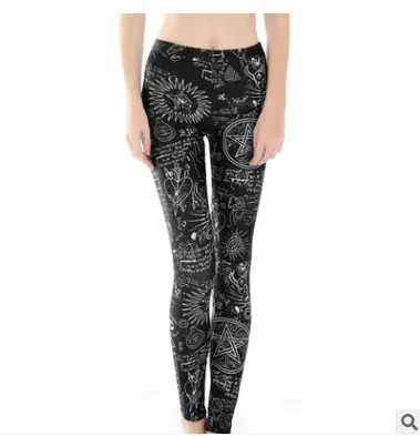 Digital printing leggings tights nine pants women - Shop at LoveMi