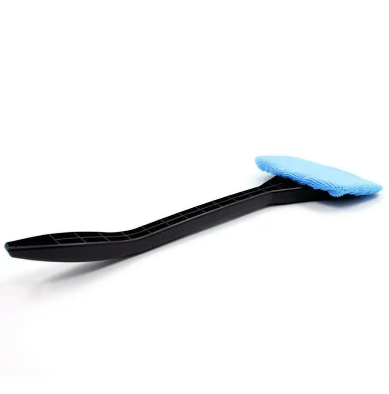 microfiber car window cleaner with brush long handle car washer, windshield wiper, glass cleaning brush washable cloth fabric practice tool – image 3
