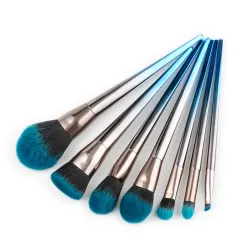 7 diamond makeup brushes blue black gradient - View 1
