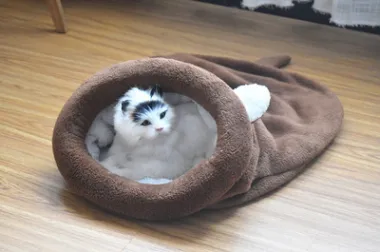 Pet Dog Cat Kennelnest Four Seasons Nest Kennel Sleeping Bag Brown - Shop at LoveMi