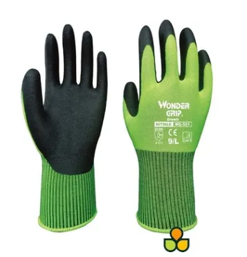 More labor insurance nitrile dipped breathable ultra-thin wear-resistant anti-skid handling gardening gloves WG501 fluorescent yellow – image 3