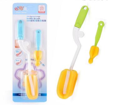 CTFFNIKPJM298 1PCS 360 Degree Rotating Spin Sponge Baby Milk Brush