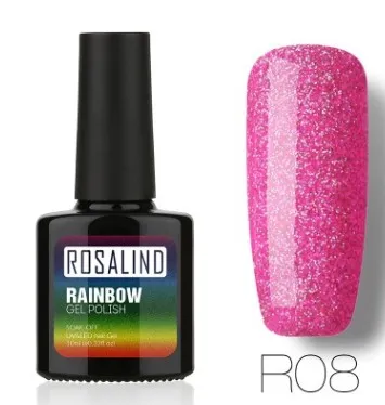 Nail free, long lasting, non toxic, nail polish, ROSALIND phototherapy glue, star studded rainbow system R08 - Shop at LoveMi