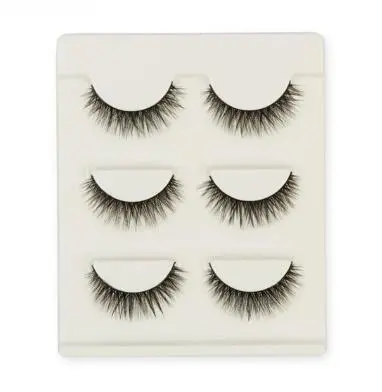 Compatible with Apple, 3 pair false eyelashes mink hair lashes Slim curly raised fake Eyelasehe extension Cilios Posticos makeup 3D44 - Shop at LoveMi