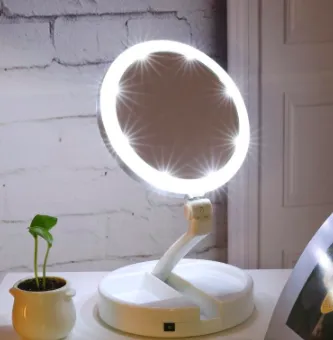 LED Lighted Folding Vanity and Travel Mirror - Shop at LoveMi