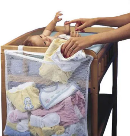 Multi purpose baby dirty clothes storage bag, bed head large capacity storage bag hanging mesh ventilation finishing bag - Shop at LoveMi