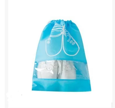 2 Sizes Waterproof Shoes Bag Pouch Storage Travel Bag Portable Tote Drawstring Bag Organizer Cover Non Woven Laundry Organizador Blue - Shop at LoveMi