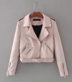 Suede zZipper Jacket - Pink - View 1