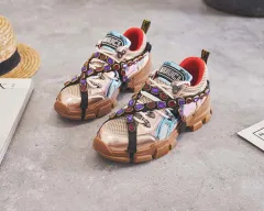 Bf street shot ins sneakers female Korean version of ulzzang Harajuku wild breathable summer lightweight fitness running shoes - Brown - View 1
