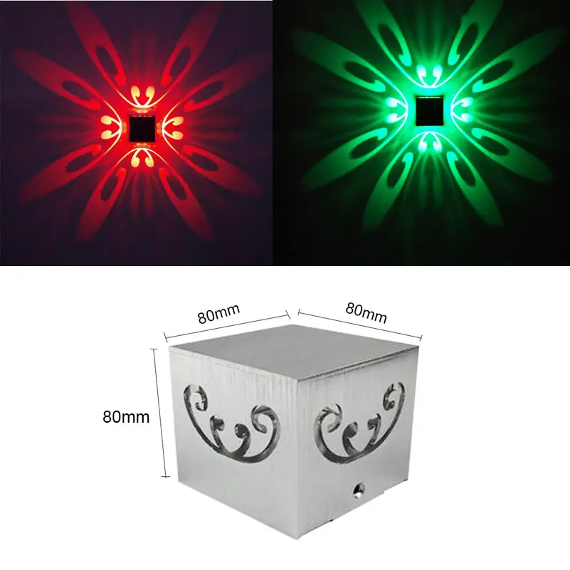 Square Butterfly Wall Lamp Aluminum Creative Light Effect Bar