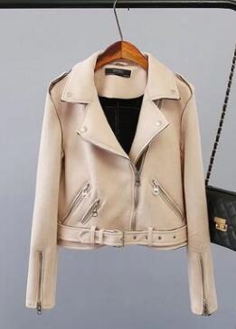 Suede zZipper Jacket Beige - Shop at LoveMi