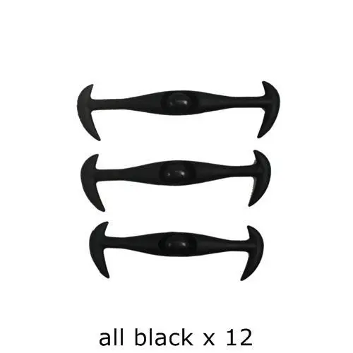 Round Creative No Tie Laces Elastic Silicone Shoe Lace Black - Shop at LoveMi