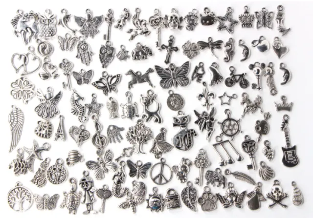 100 Tibetan silver accessories Bracelet accessories Pendant diy accessories - Shop at LoveMi