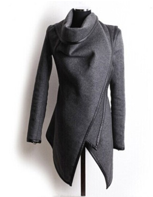 Autumn And Winter Slim Temperament Woolen Coat Windbreaker Jacket