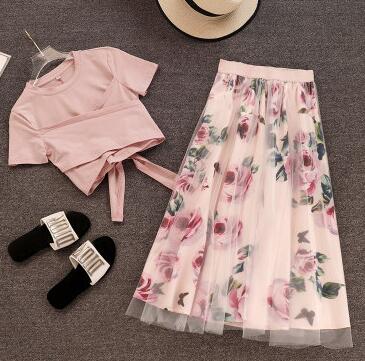 Oceanic Skirt Playful Two-Piece Set