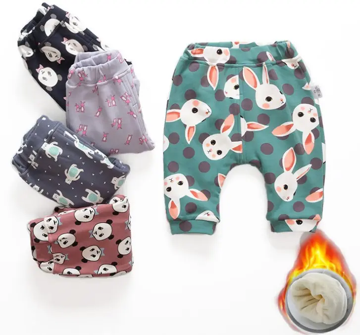 Korean Winter Wear Pants Plus Velvet Brand Children Big