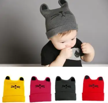 Baby Newborn Knitting Cartoon Child Children Girls Cat Ear