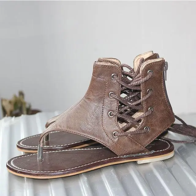 Vintage Bohemian Sandals - Brown