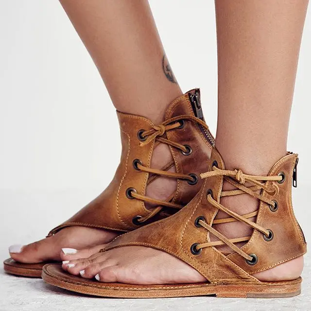 Vintage Bohemian Sandals - Yellow