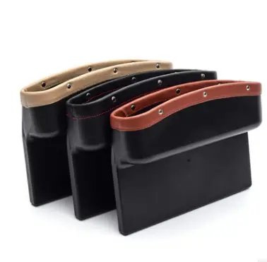 AUTOYOUTH Car Seat Crevice Pockets 3 Color PU Leather Leak-Proof Storage Box Car Organizer Universal Car Seat Side Gap Pocket