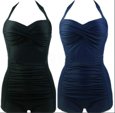 European and American new one-piece swimsuits Women’s conservative fashion beach swimwear exports plus fertilizer to increase bikini