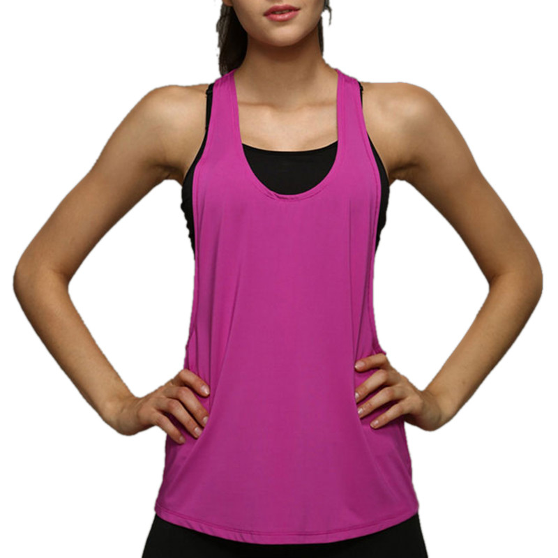 Europe and the United States sexy sleeveless strapless perspective loose sports vest vest female summer wear blouse shirt fitness running
