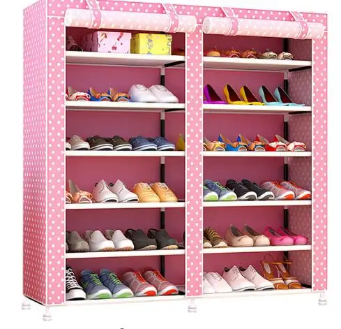 Actionclub Thick Non-woven Double Row Multi-layer Shoe Cabinet Rack