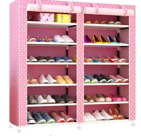 Actionclub Thick Non-woven Double Row Multi-layer Shoe Cabinet Rack