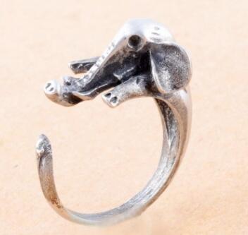 New foreign trade hot soft alloy plating brushed ancient tin adjustable animal long nose ring