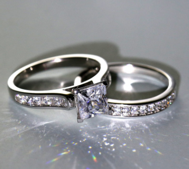 European and American fashion style diamond couple ring Cross-border hot sale diamond ring ring engagement ring couple ring