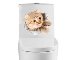 3d Animal Wall Sticker - Cat4 - View 1