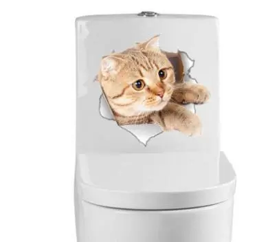 3d Animal Wall Sticker - Cat4