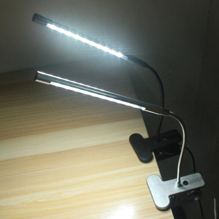 Clip on LED USB Light Flexible Reading Touch Desk Lamp