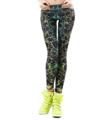 New 3D Ray fluorescence Printed Fashion Women leggings