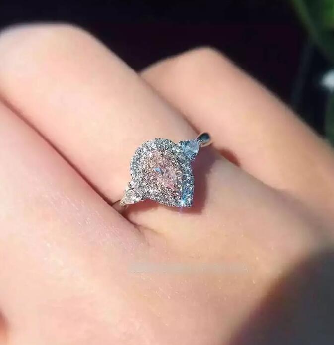 Color Square Diamond Gilded Gold Micro-inlay Simulation Diamond Ring Princess Ladies Ball Side Female Ring