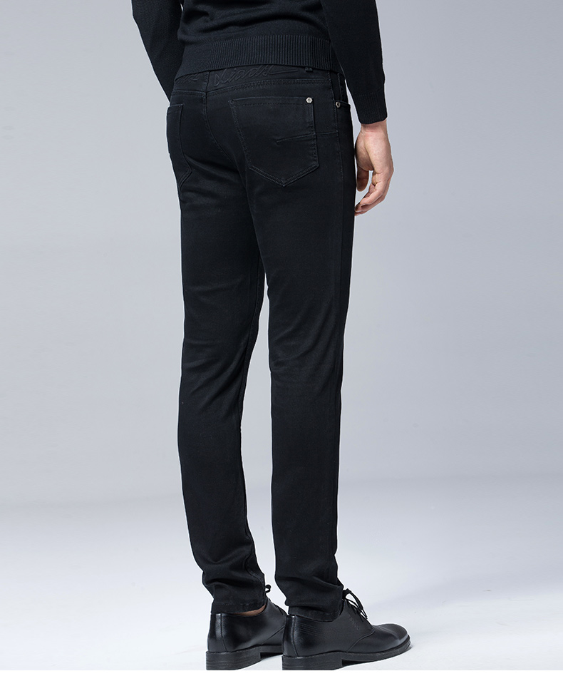 spring and summer youth large size casual pants men's wild small straight pants slim stretch imitation jeans male
